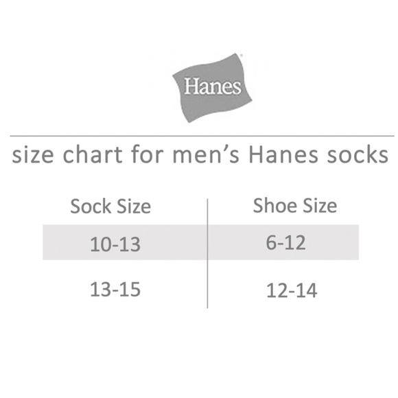 NEW Hanes Men’s Crew Socks (6 pair) - Picture 4 of 4